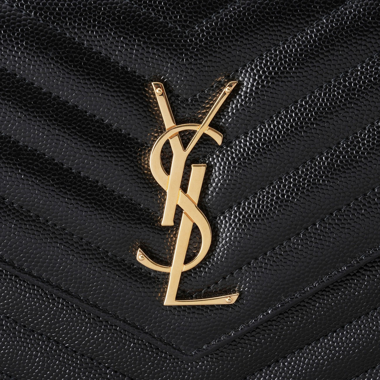 YVES SAINT LAURENT(USED)생로랑 377828 모노그램 쉐브론 체인 크로스백